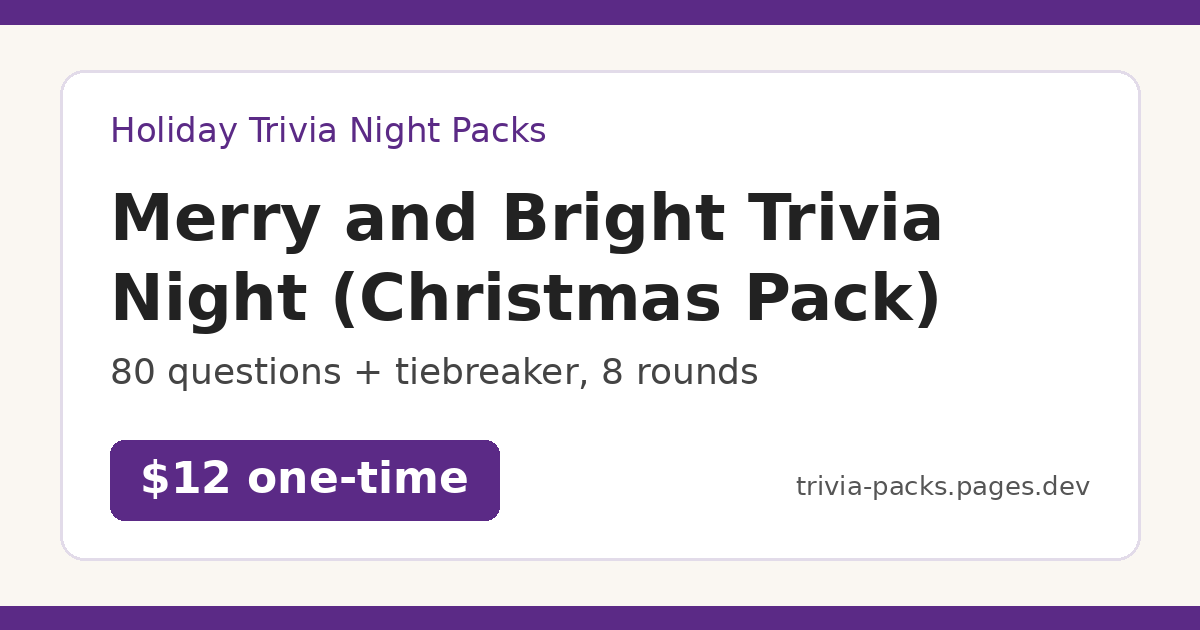 Christmas Trivia Game cover